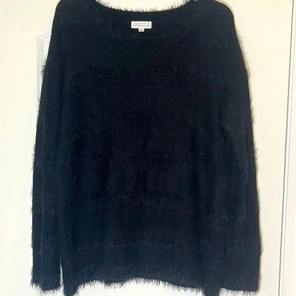 Joseph A. Women's Plush Black Stripes Pullover Crew Neck Top Sweater - Size XXL - Picture 1 of 7